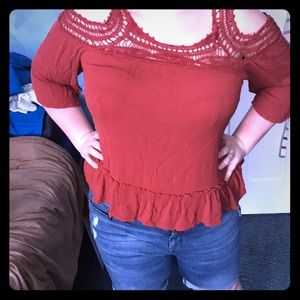 Peek a boo shoulder tunic